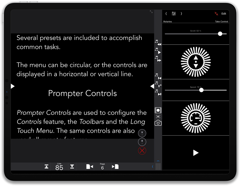 Prompter Controls