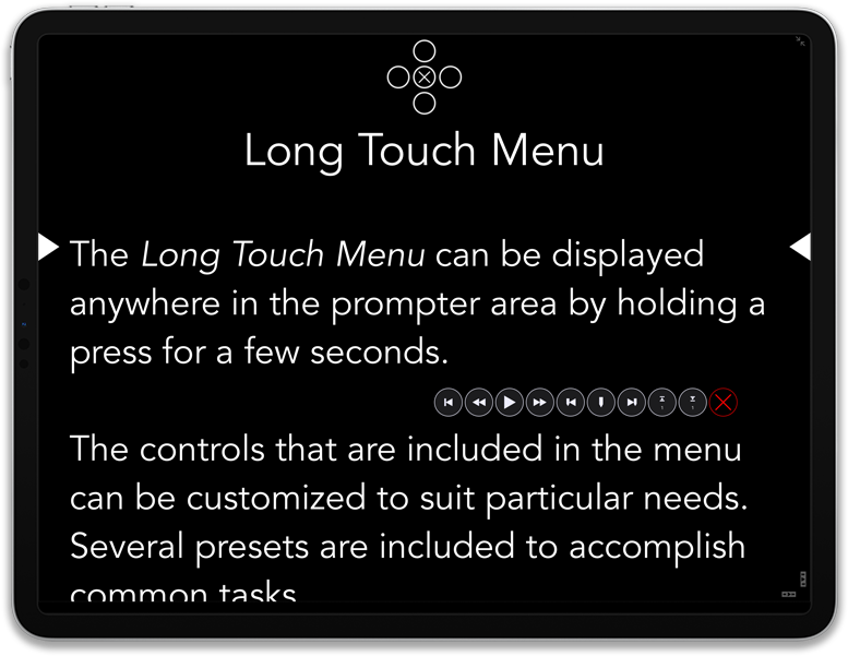 Long Touch Menu